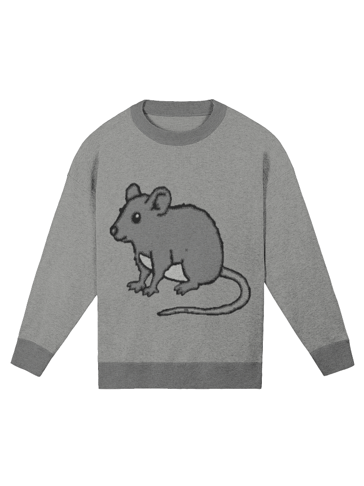 Rat Sweater – Relaxed Fit Jacquard Knit Crewneck Pullover, Quirky Urban Streetwear & Pet Rat Lover Gift product image (3)