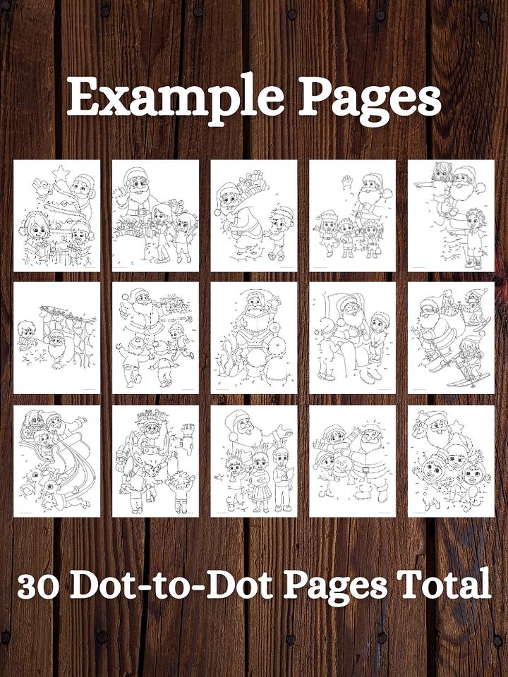 The Magic of Santa Claus Christmas Dot-to-Dot and Coloring Pages product image (2)