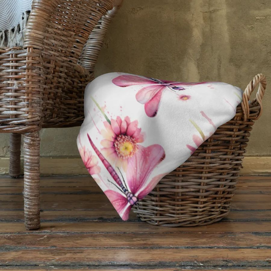 Pink Dragonfly Blanket product image (10)