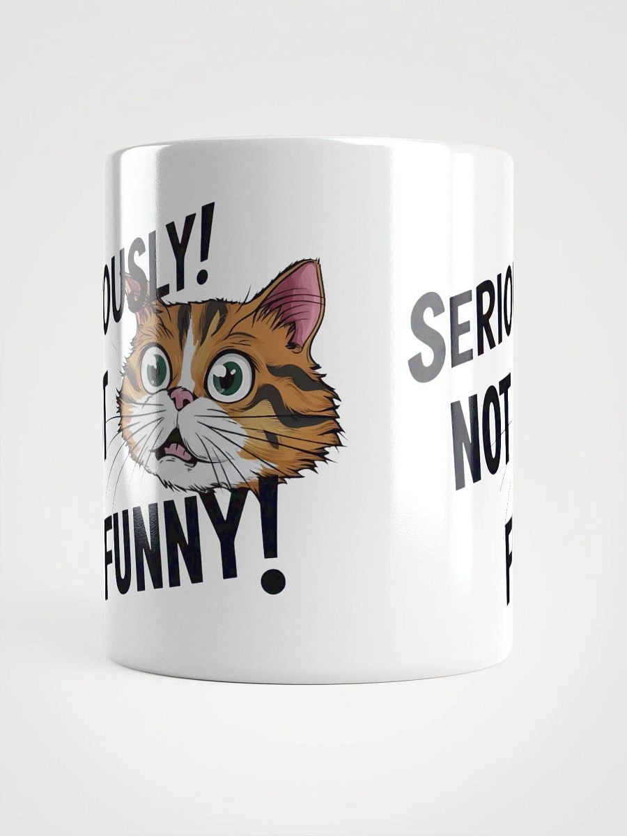 Seriously! Not Funny! - Indignant Cat Face Ceramic Mug - Funny Cat Lover Drinkware product image (5)