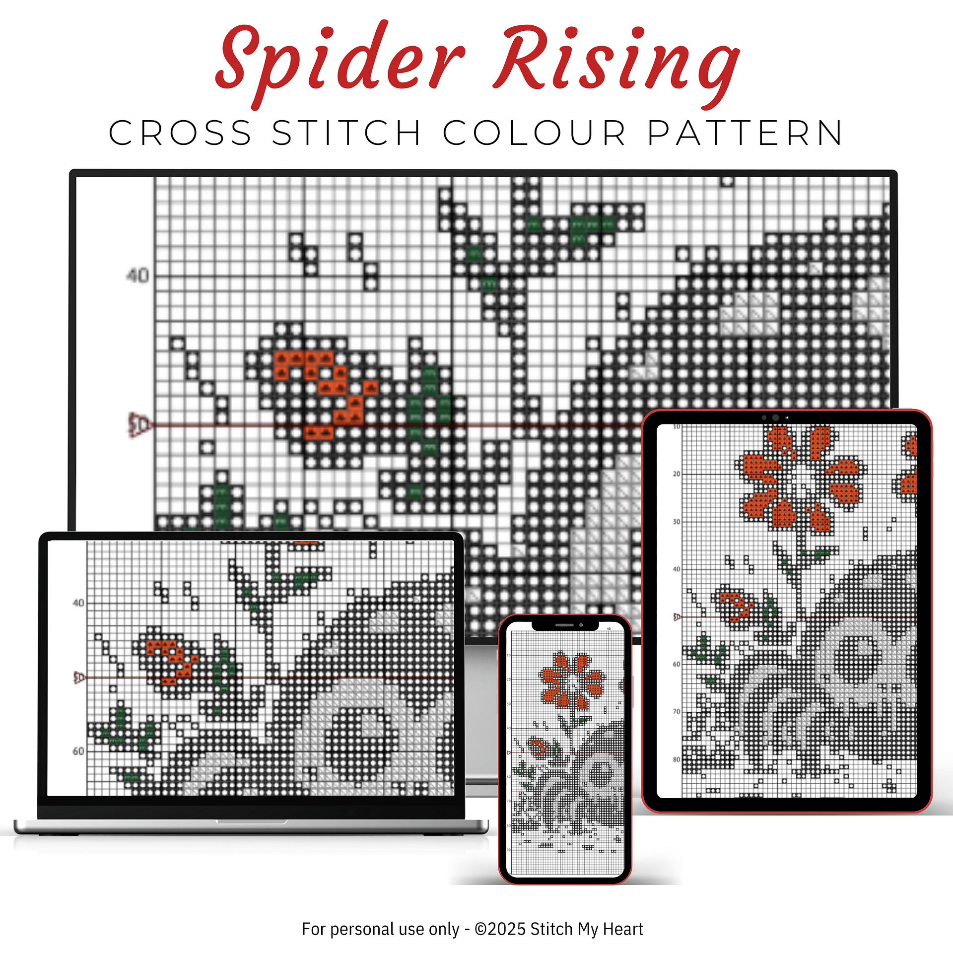 Spider Rising Cross Stitch Pattern product image (3)