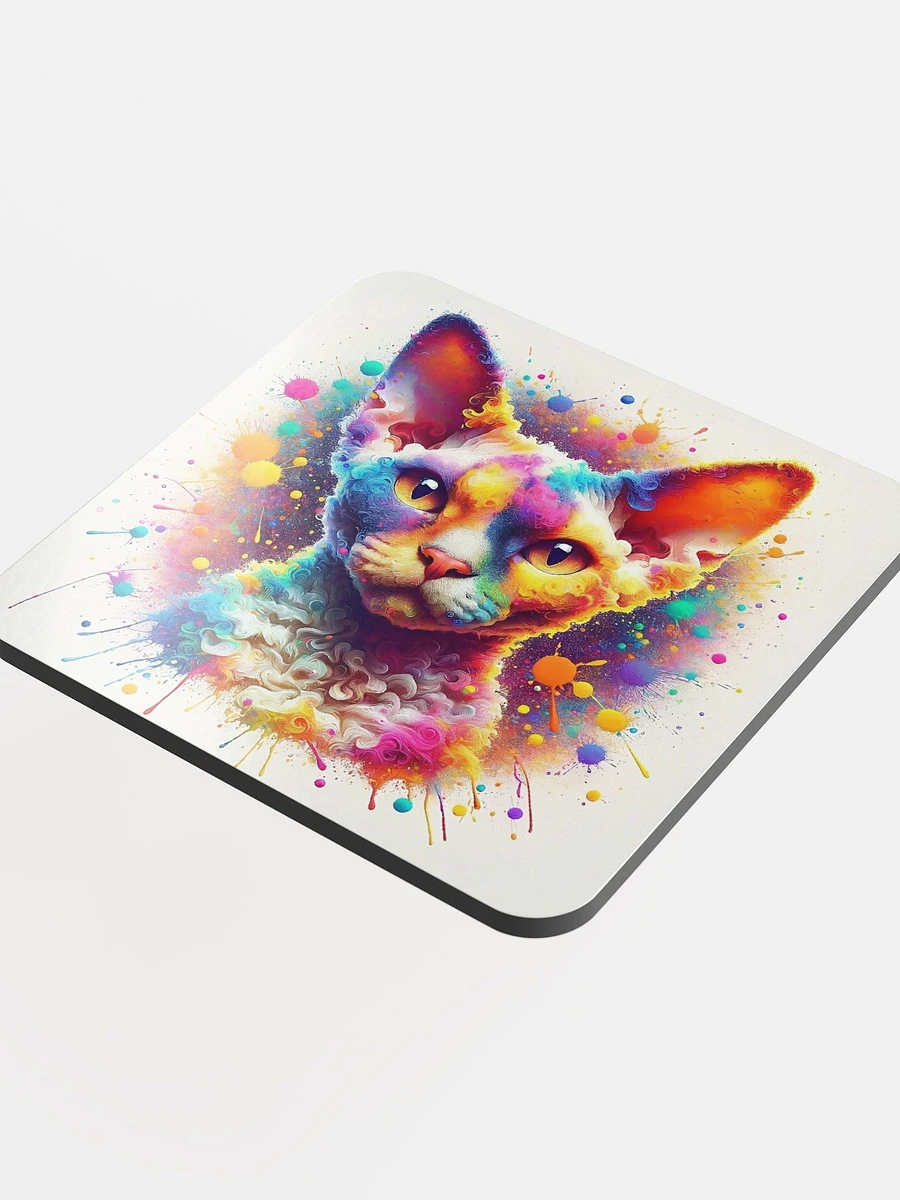 Glossed Cork Coaster: Devon Rex product image (4)