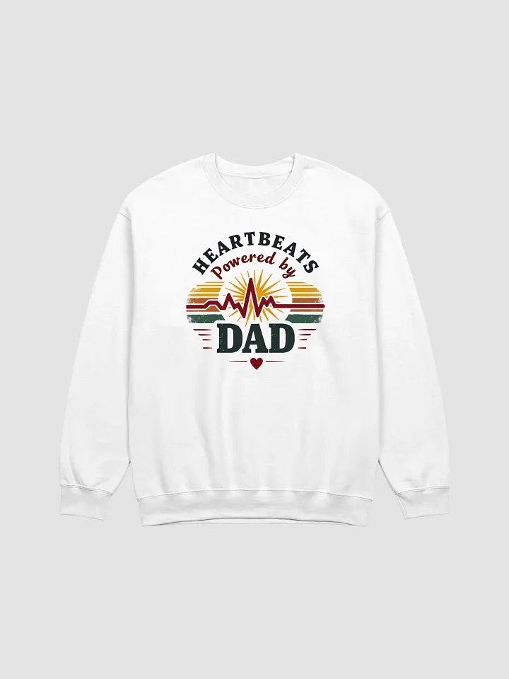 Dad-Powered Heartbeat Crewneck Sweatshirt product image (2)