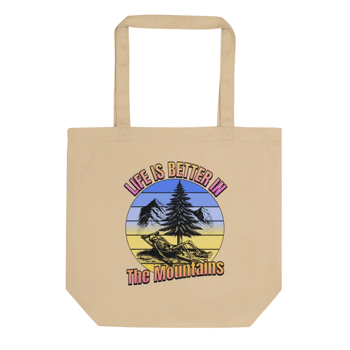 Life Is Better In The Mountains Skeleton Tote Bag product image (1)