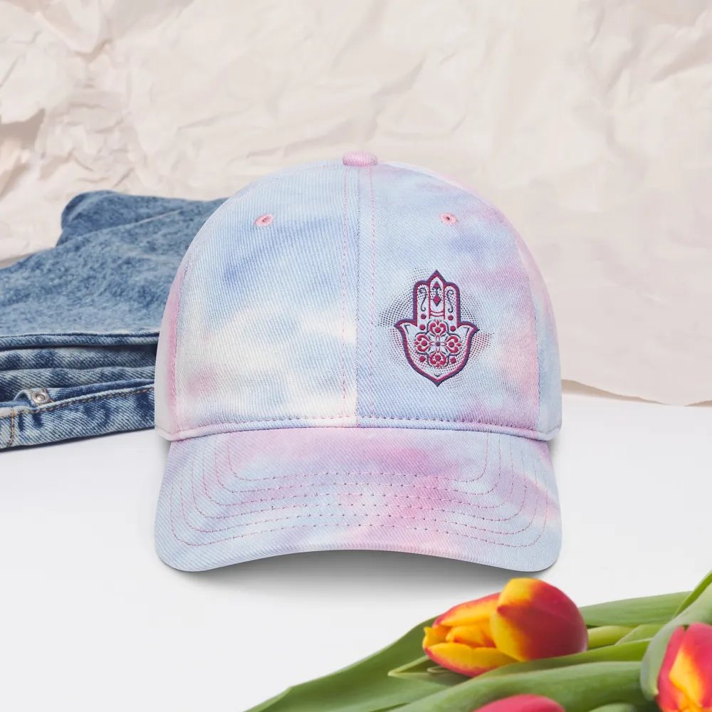 Hamsa Harmony Tie-Dye Dad Hat product image (5)