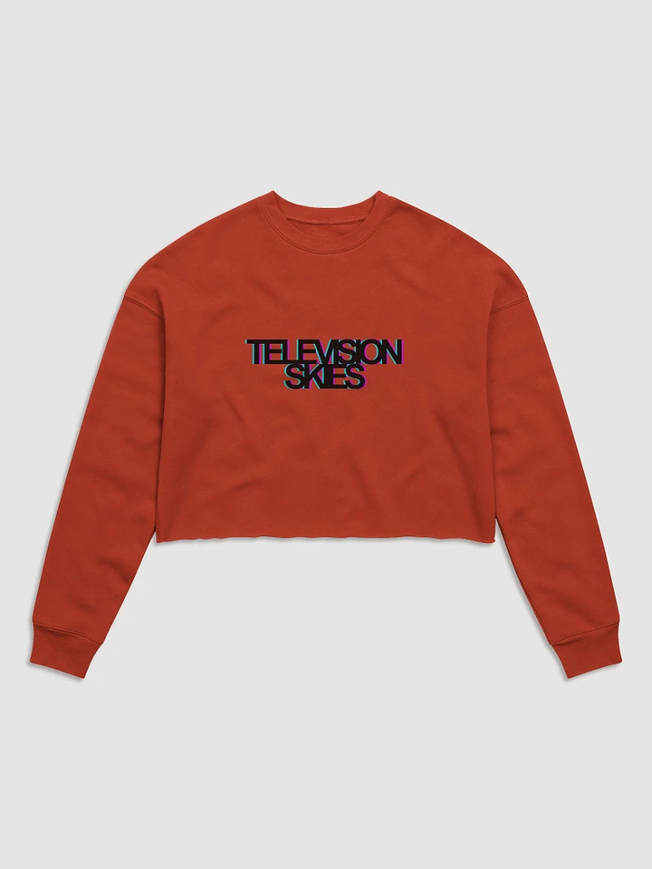 GLITCHY TELEVISION SKIES CROP SWEATER product image (2)