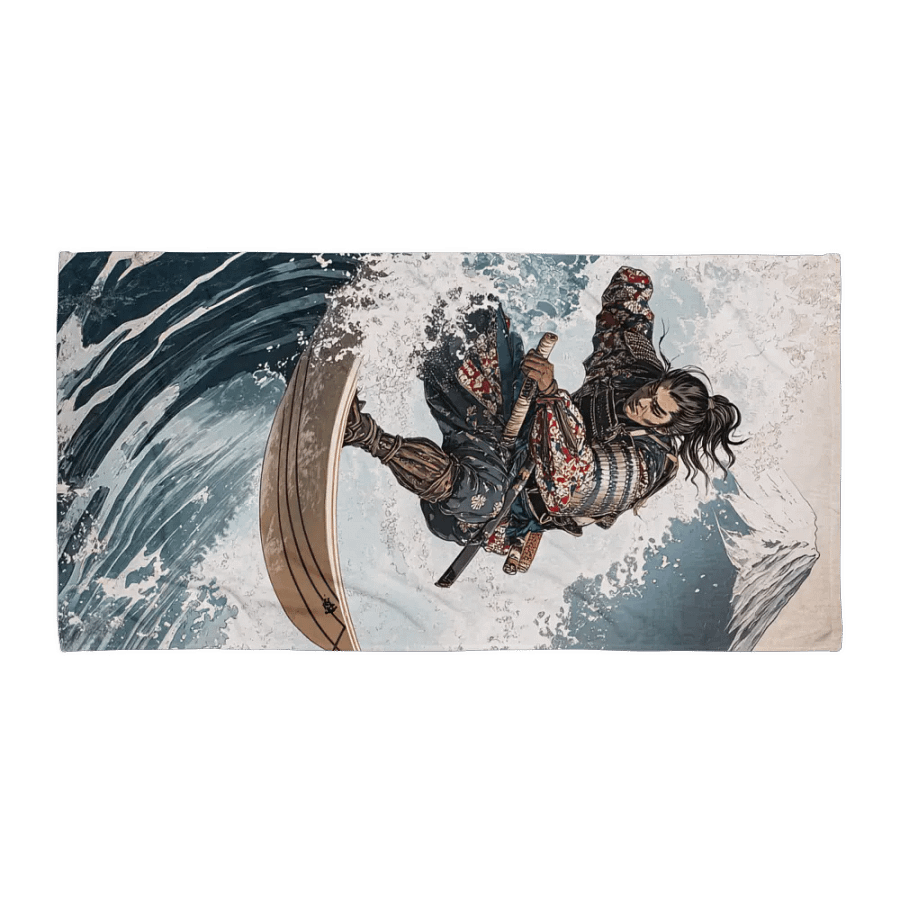 Hokusai's Wave Rider Towel product image (1)