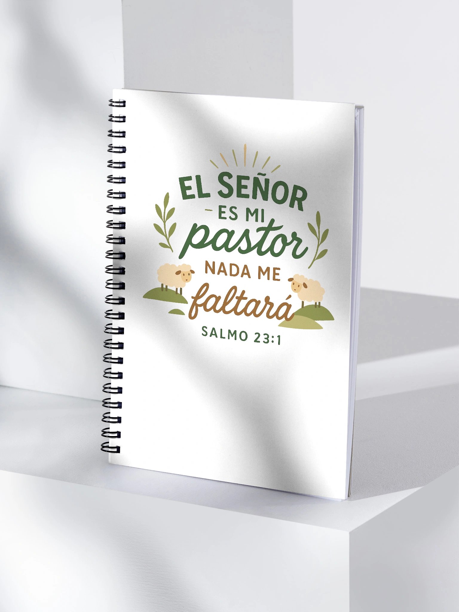 Christian Spiral Notebook – “El Señor es mi Pastor” – Spanish Psalm 23:1 product image (4)