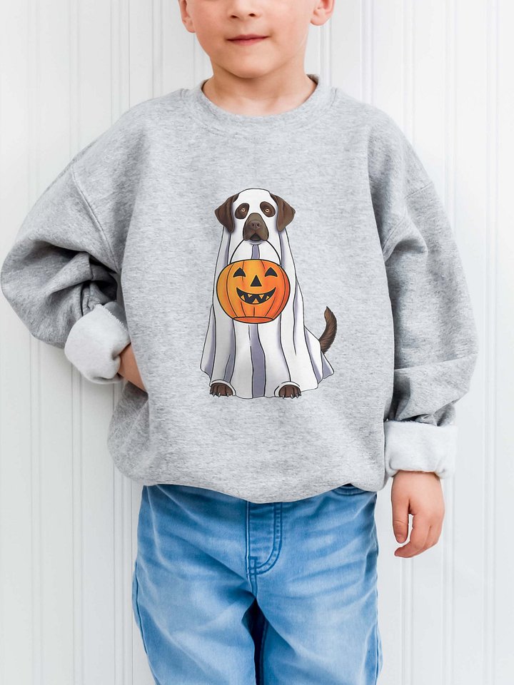 Halloween Labrador Retriever(Chocolate) Youth Sweatshirt product image (6)