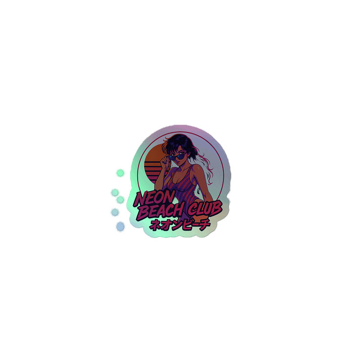 Back to the ’80s — Neon Beach Club Kiss-Cut Sticker product image (1)