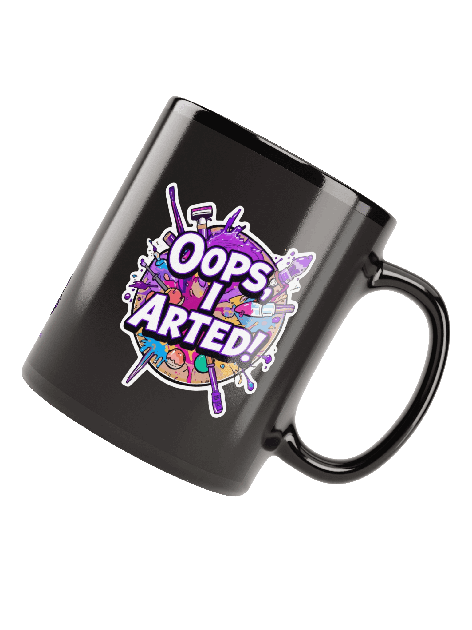Oops, I arted black mug product image (7)
