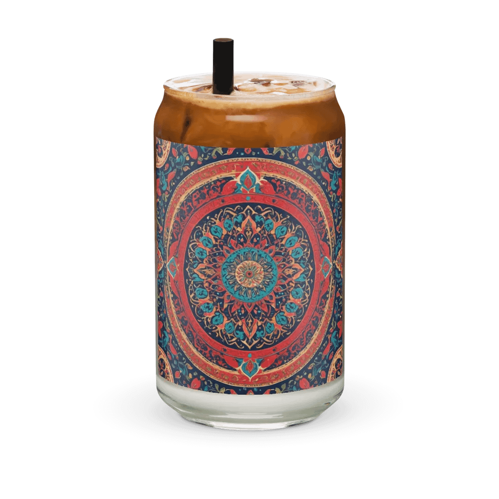Glass with Persian Carpet Design Mix of Beautiful Colors product image (36)