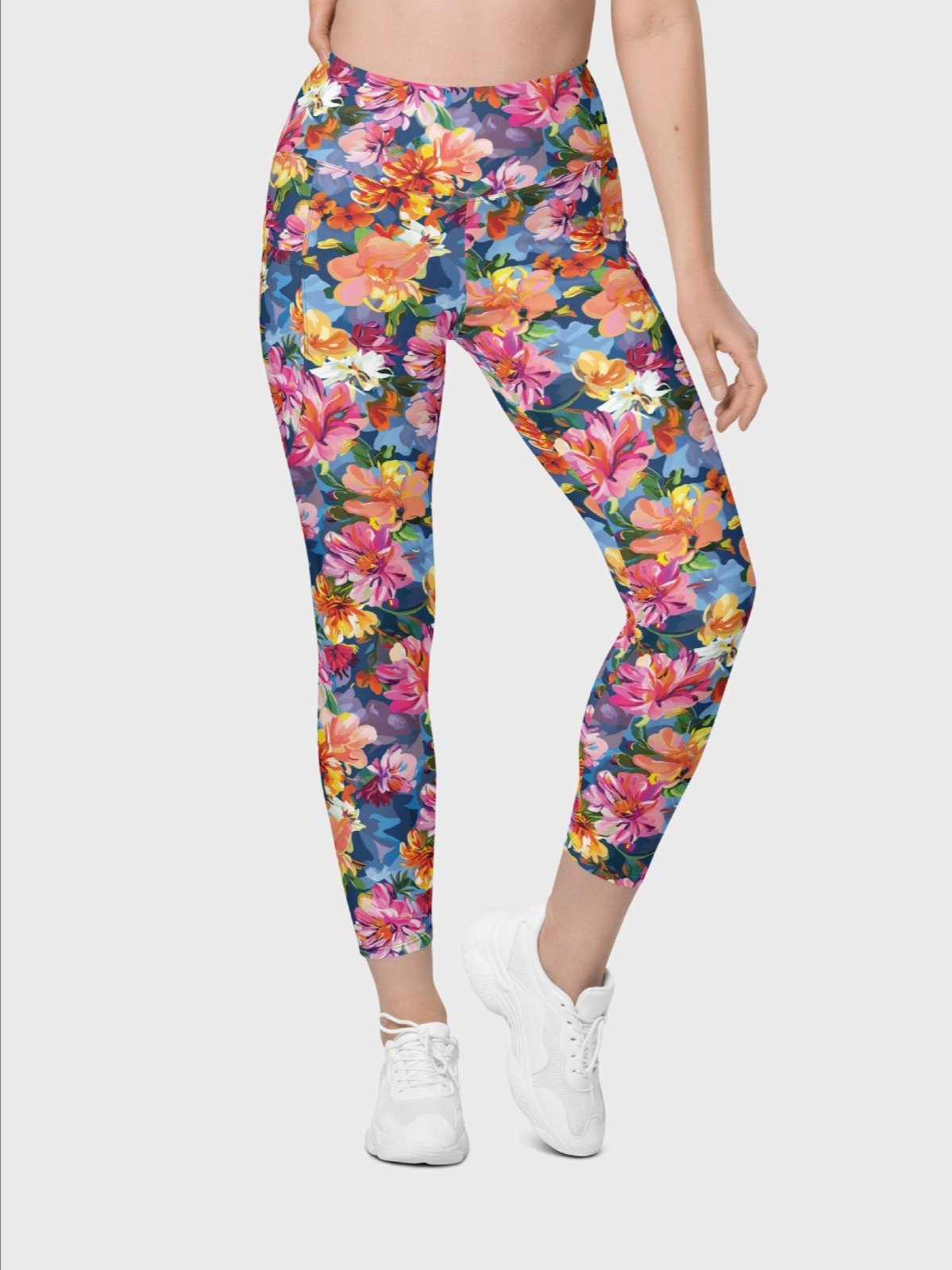 Leggings with Pockets "Bold Abstract Florals" product image (4)