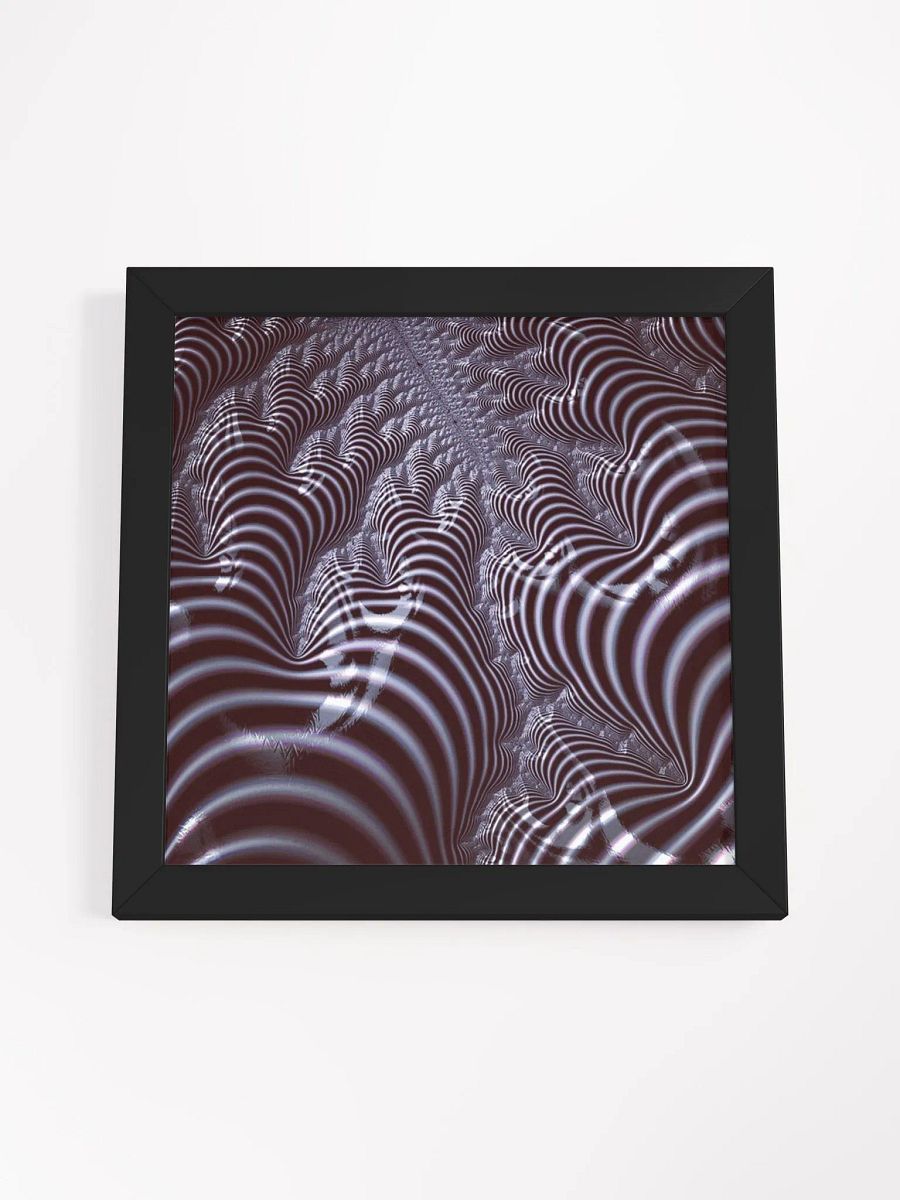 Black and White Spiral Fractal Framed Poster product image (33)