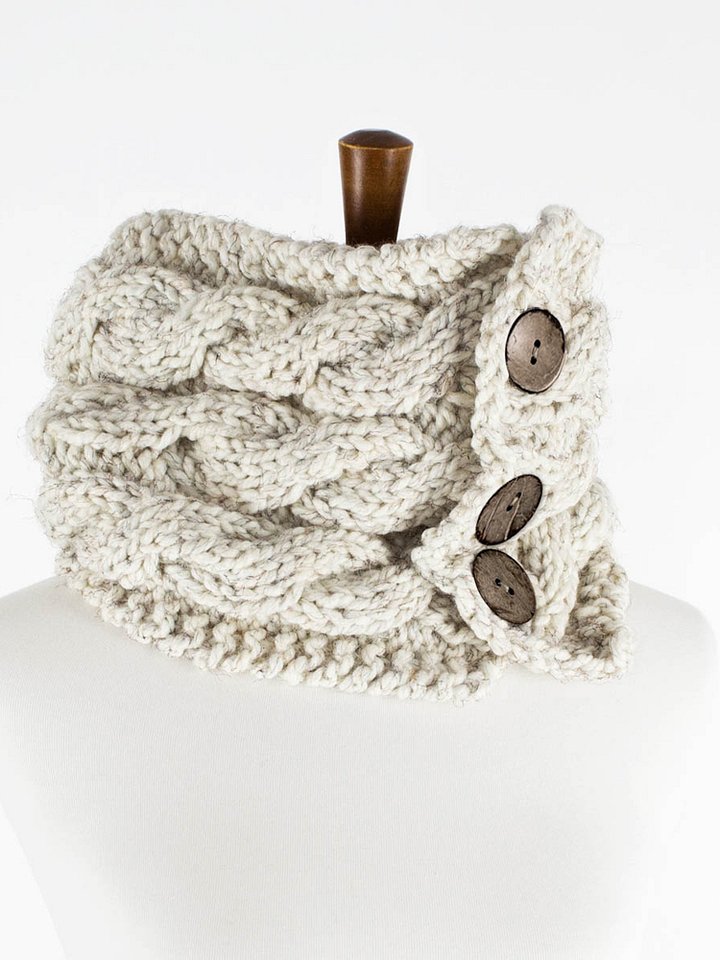 Button Cowl Knitting Pattern - Friendship product image (1)