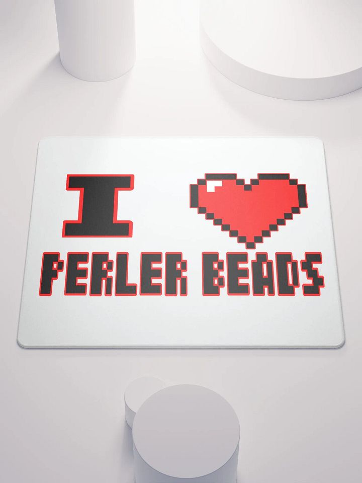I Heart Perler Bead 2 Mouse Pad product image (1)