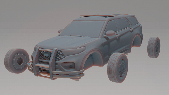 American Police Interceptor - Modern Warfare Wargame Resin Models Zona Alpha product image (2)