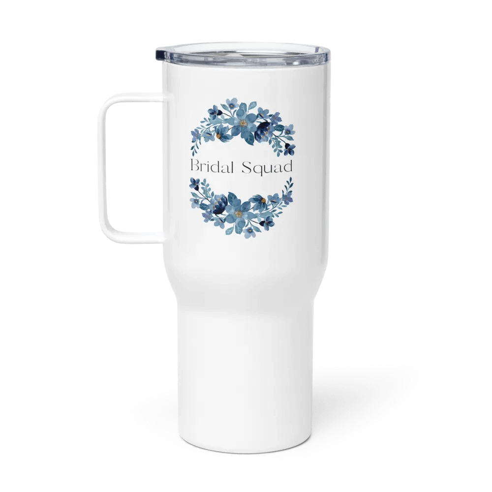 Bridal Squad 009 Blue Floral Bliss Travel Mug product image (1)