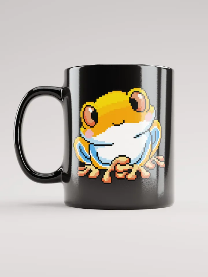 Yellow Rip the Frog Black Glossy Mug product image (1)