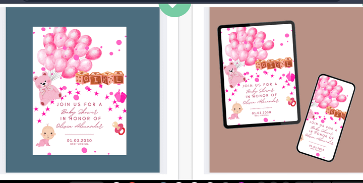 Baby Shower Digital Invitation, Instant Download Baby Shower Invite, Editable Invitation, Printable Baby Shower Template product image (1)