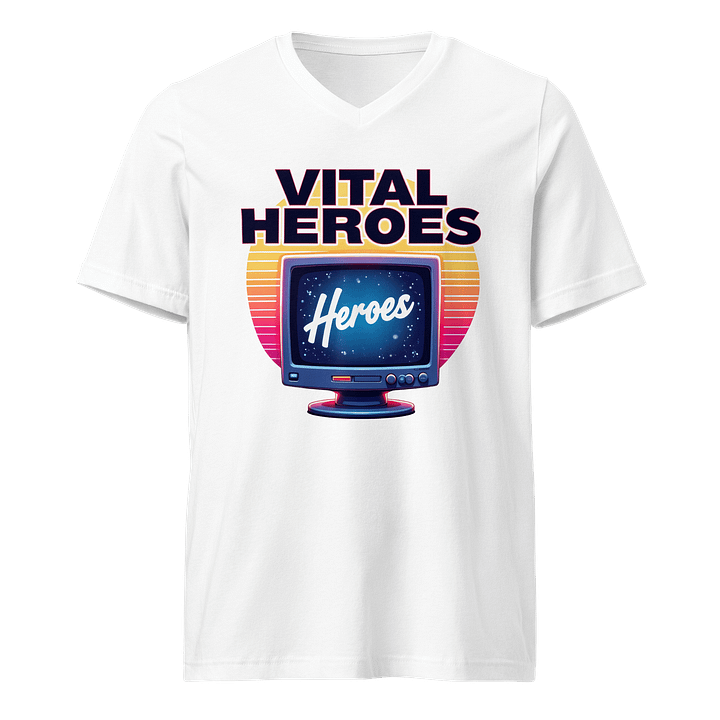 VITAL HEROES Retro TV V-Neck Tee product image (1)
