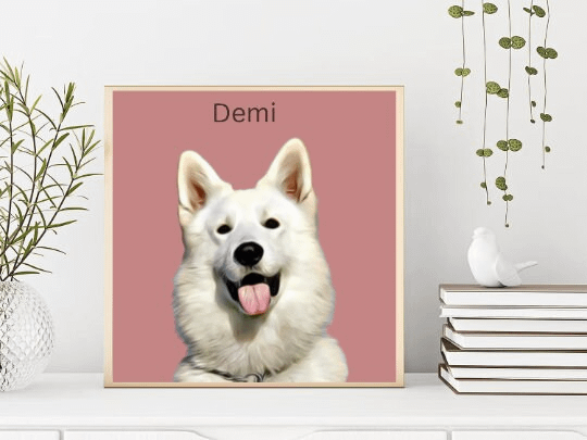 Pet Portrait Custom and Personalized. Pet Dog Wall Art DIGITAL DOWNLOAD, Custom Pet Portrait in Oil Painting Style, Pet Memorial Gift product image (7)