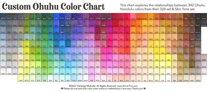 Custom Ohuhu Color Chart - 341 Colors product image (3)