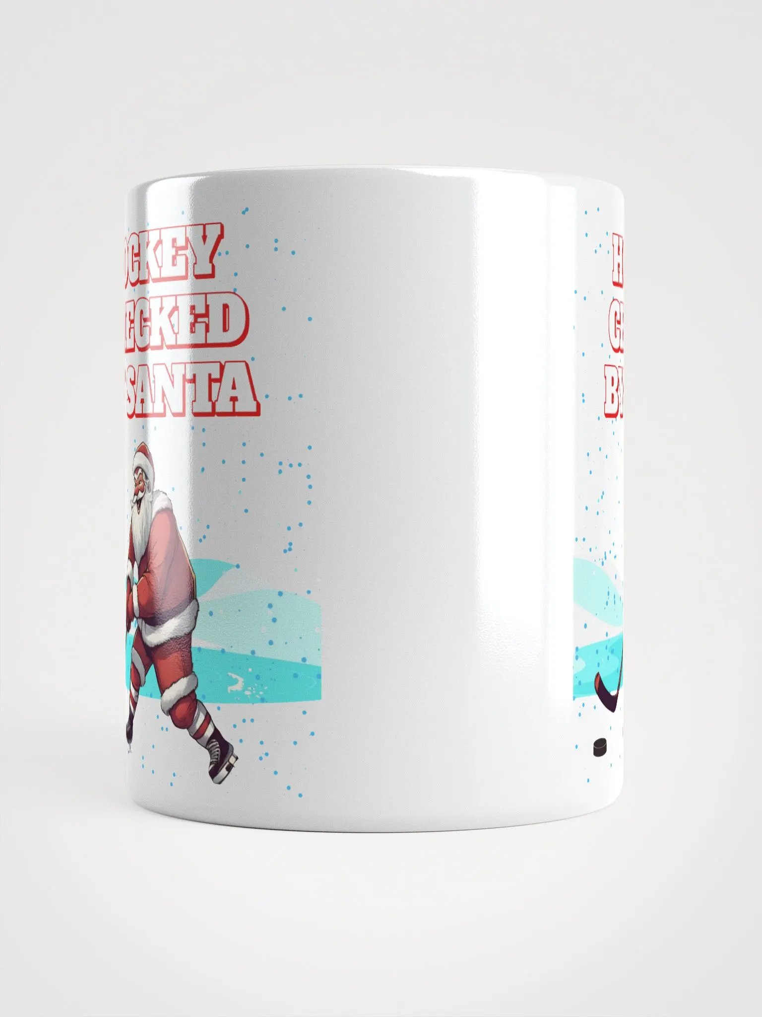 Hockey Checked By Santa Christmas White Mug product image (15)