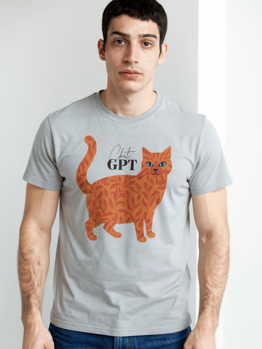 Leafy Feline Comfort Tee product image (1)