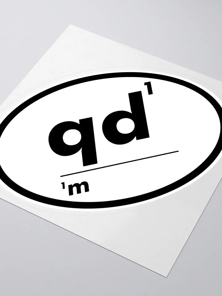 Omnibio Lab Qualitative Data Matters QD1/1M Simple Oval Kiss Cut Stickers product image (1)