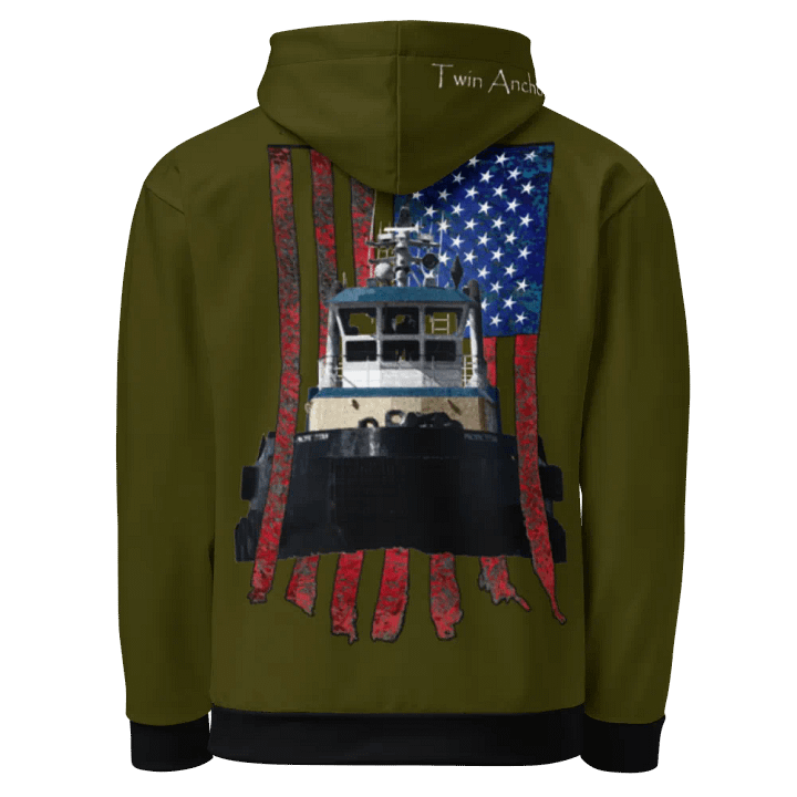Green Pacific Titan & CE Flage Hoodie product image (1)