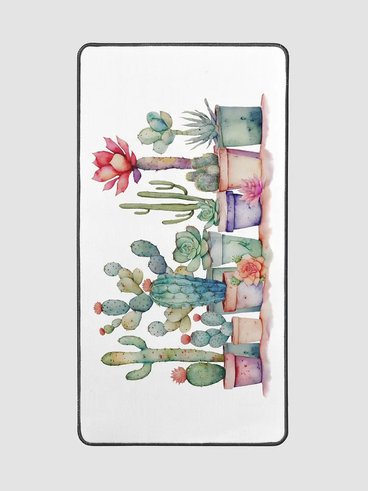 Colorful Potted Cacti And Succulents Desk Mat product image (2)