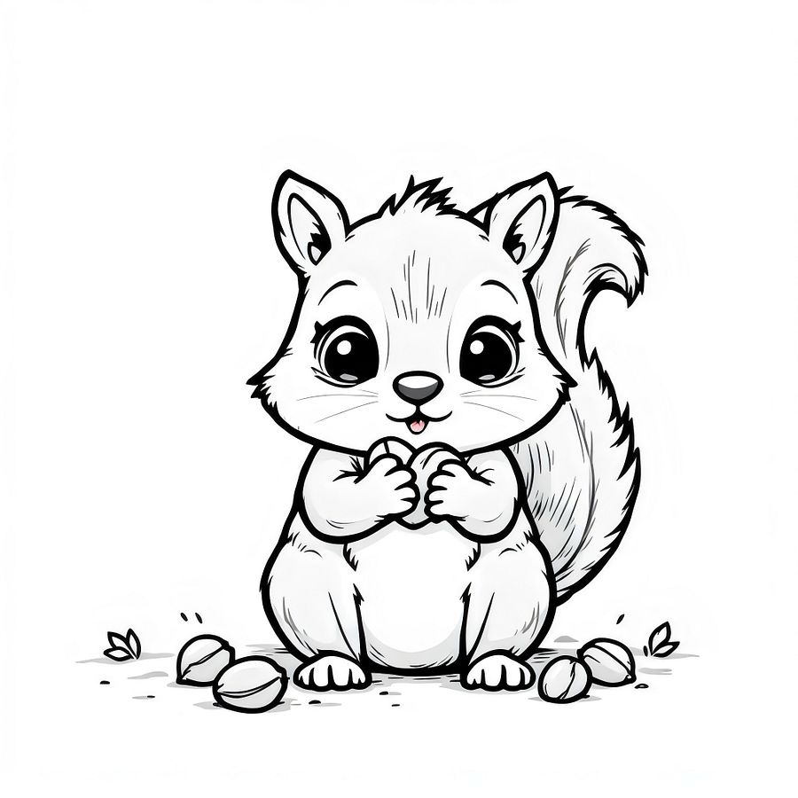 18 Free Squirrels Coloring Page Digital Art - Fun and Creative Designs for All Ages product image (4)
