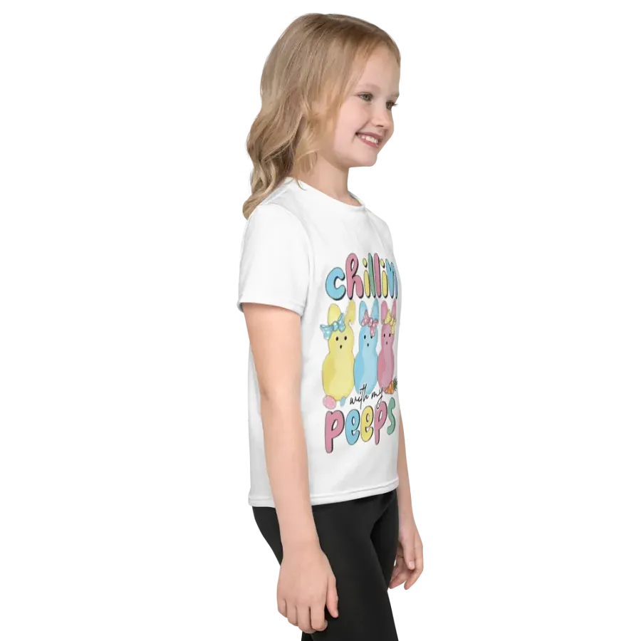 Kids Crew Neck T-Shirt Chilling with my Peeps product image (4)