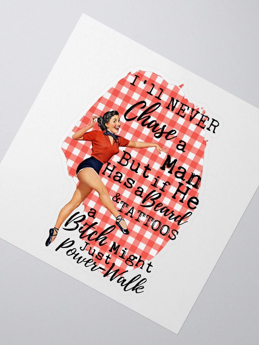 'Pin-up Girl: Beard & Tattoos' Sticker product image (2)
