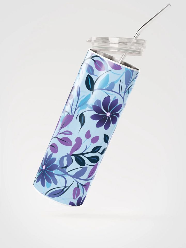 Pastel Purple Blue Tree Leaves Nature Stainless Steel Insulated Tumbler product image (2)