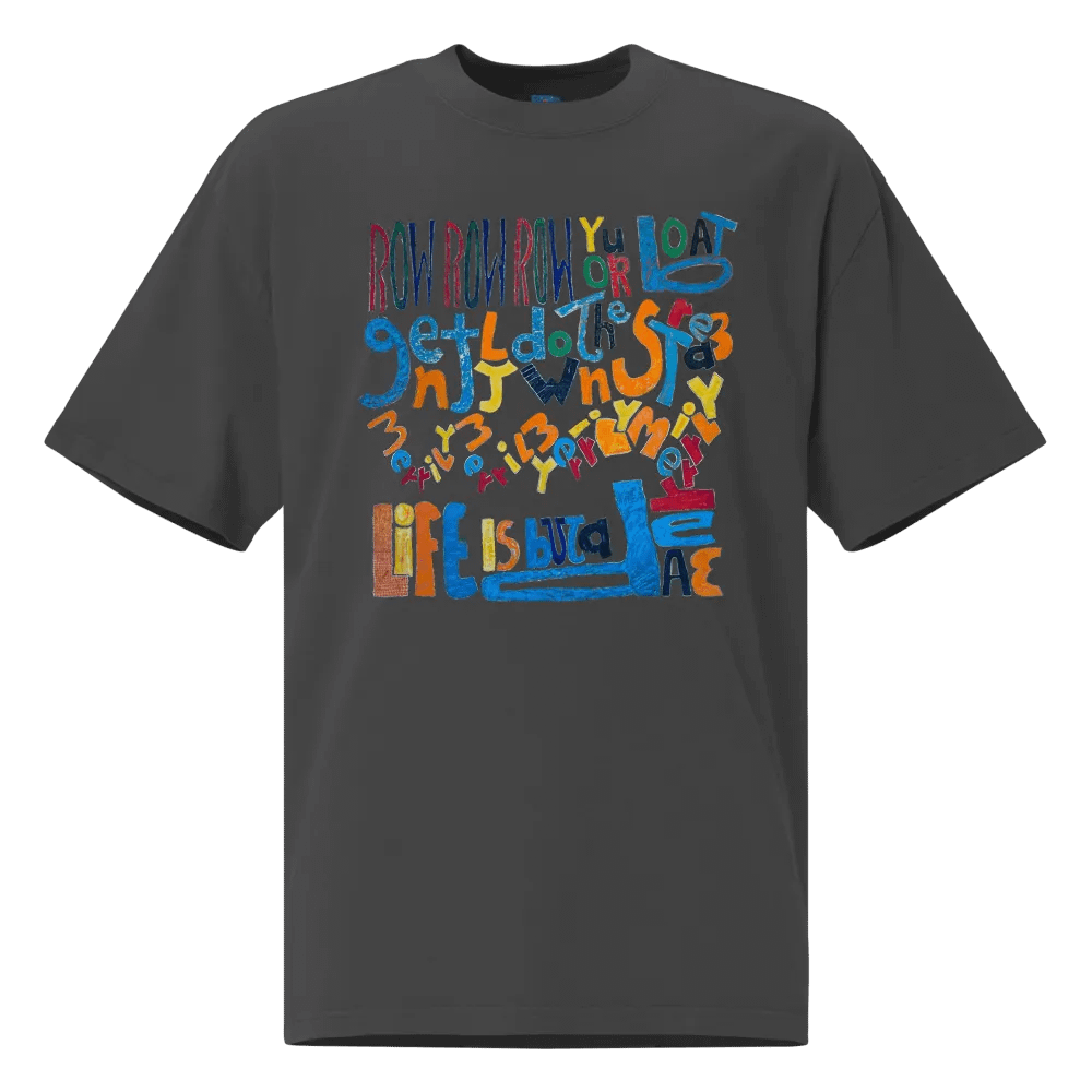 Row Row Row Your Boat Premium Oversized Faded T-Shirt (front-side print) product image (1)