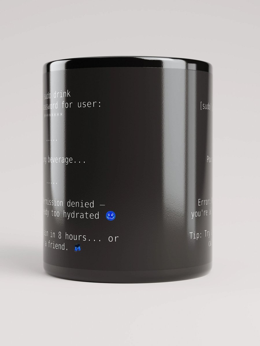 Black Mug - sudo drink product image (5)