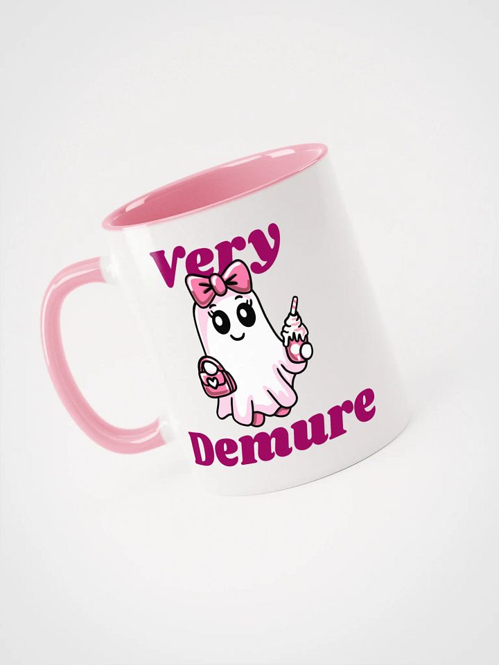 Very Demure Cute Ghost Left Hand Accent Color Mug product image (1)