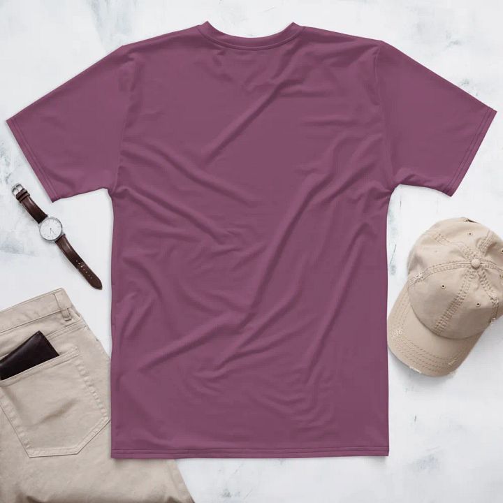 Plain Dark Lilac Purple Soft Summer Men's Crewneck Polyester Heavyweight Premium T-Shirt by Treasure Pie product image (2)