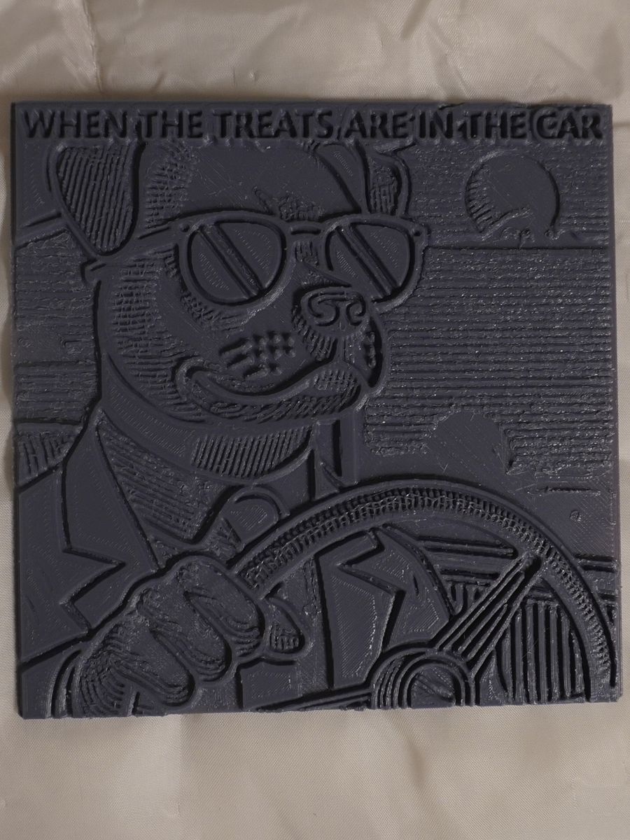 Dog Driving Car Plastic Meme Art Work product image (1)