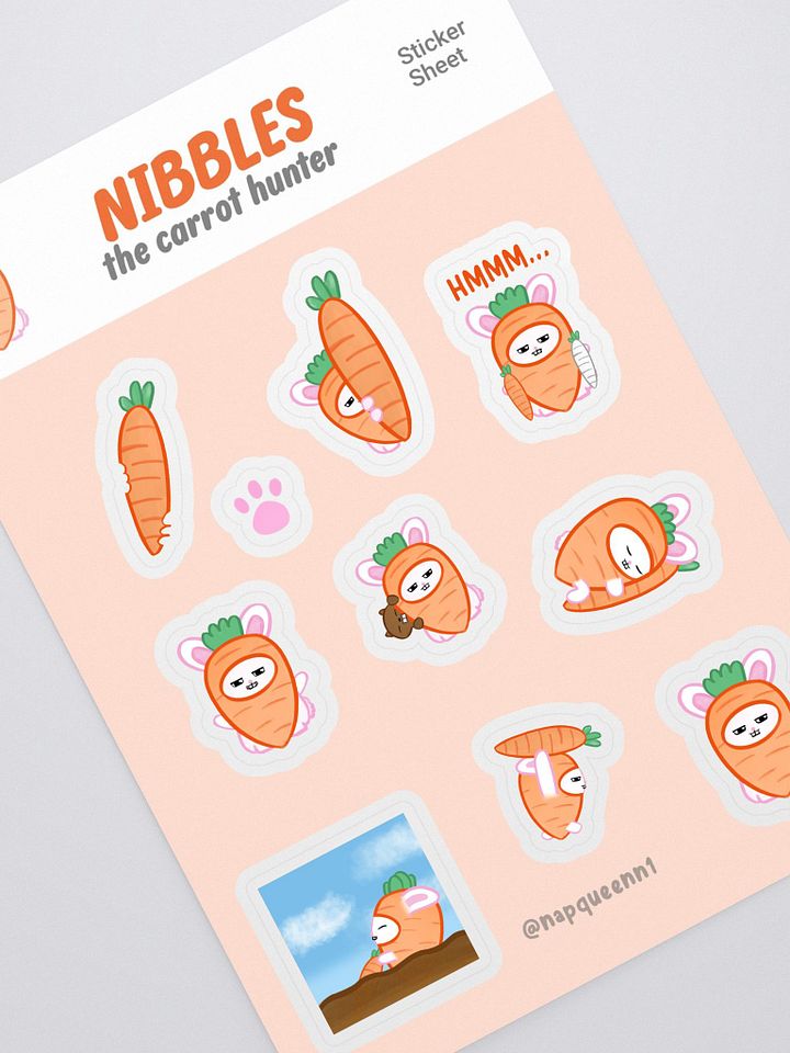 Nibbles the Carrot Hunter - Sticker Sheet product image (2)