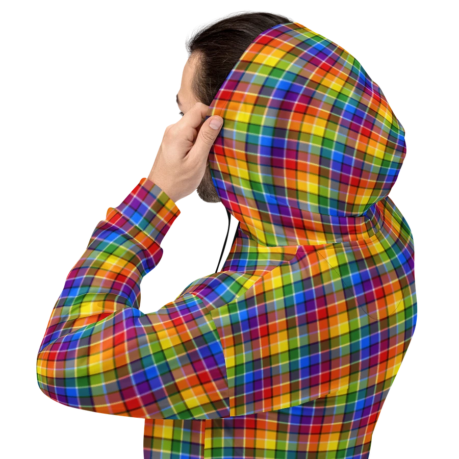 Bright Rainbow Plaid Hoodie product image (8)