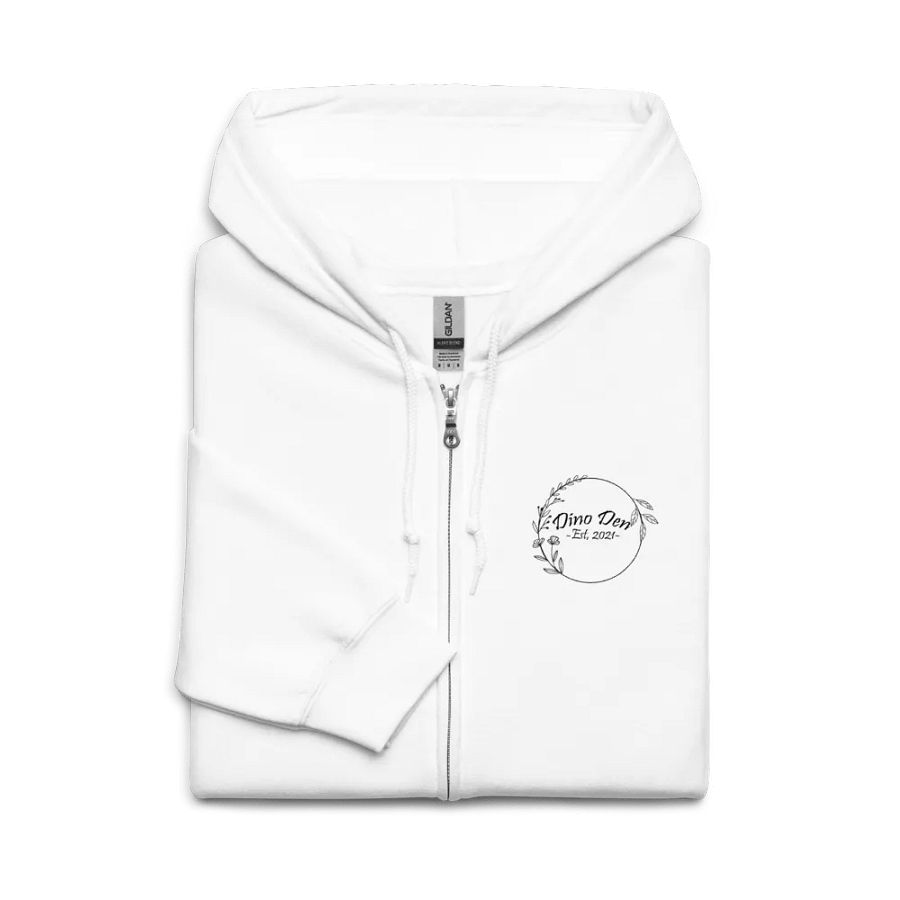 White and Black Zip Up Hoodie product image (3)