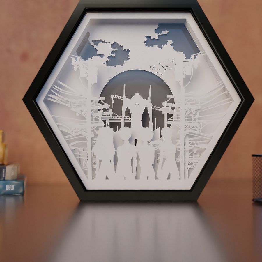 Neon Genesis Evangelion Legend Pack Lightbox template 5 in 1 - PDF PNG SVG DXF + Video product image (6)