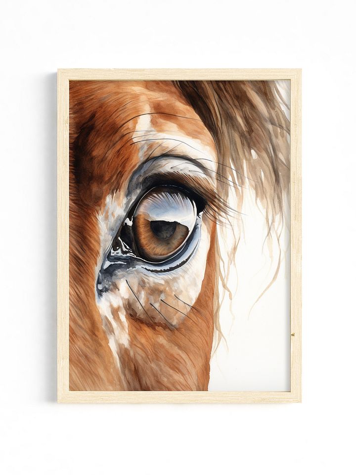 Watercolor Horse Closeup Home Decor Print product image (1)