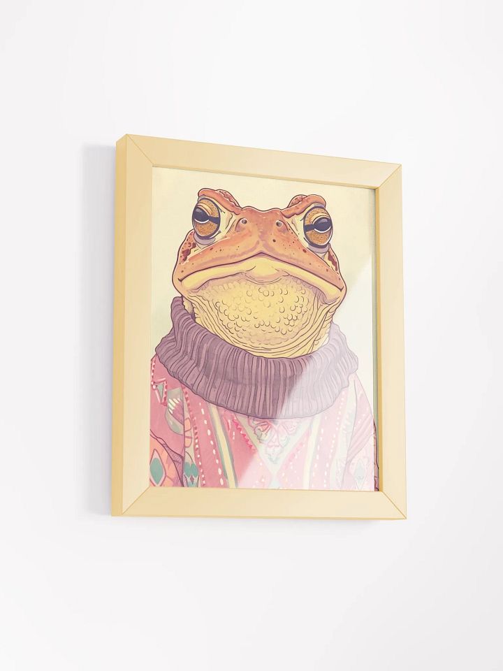 Whimsical Toad in Purple Turtleneck Poster product image (4)