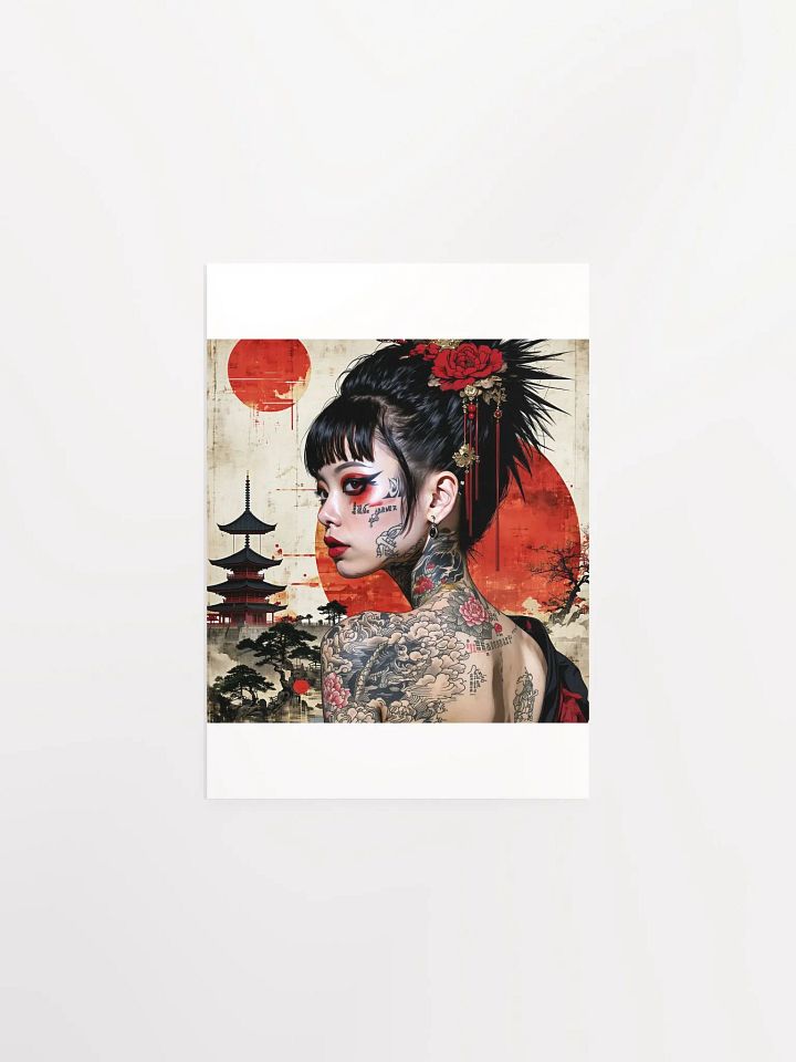 Crimson Blossom: Japanese Tattoo Art Poster product image (8)