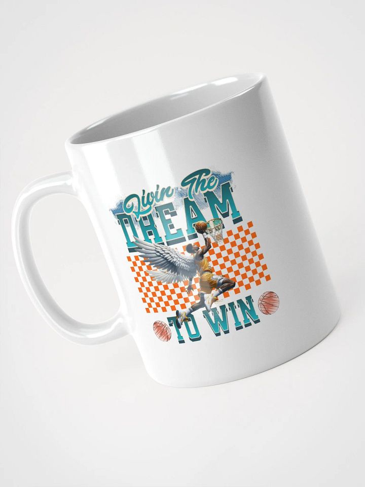 Livin The Dream To Win Basketball Angel Wings Slam Dunk Mug product image (2)