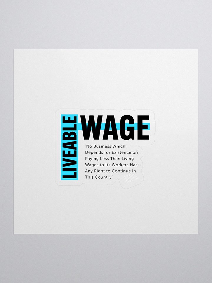 LIVEABLE WAGE Logo Kiss Cut Stickers product image (1)